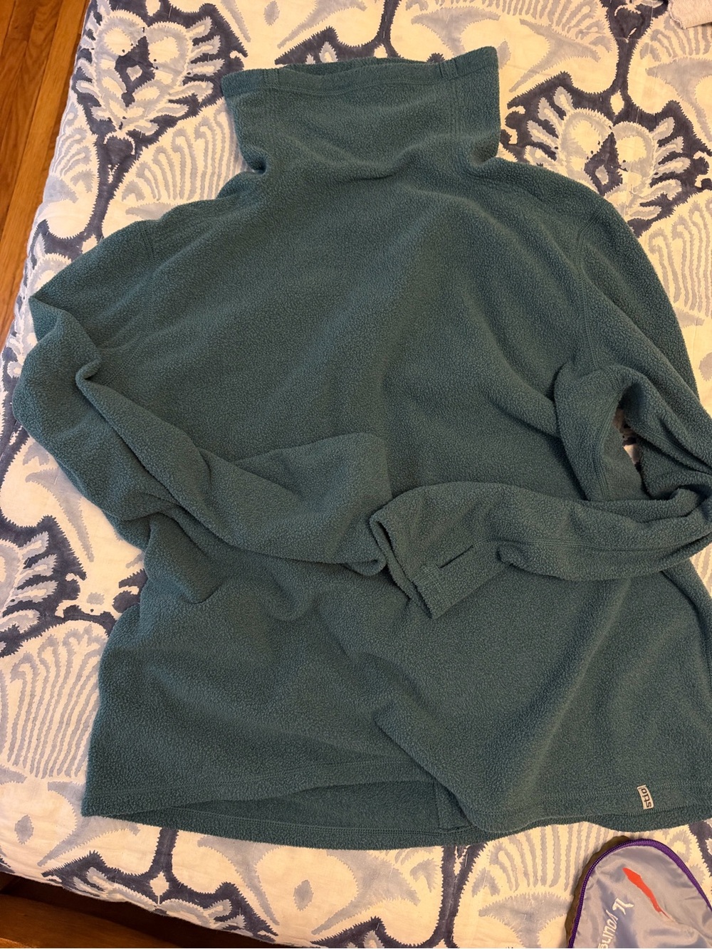 Stio Cozy Teal Turpin fleece Funnel Neck Women's Sweater